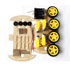 4WD DIY Smart Bluetooth Mini Car Electronic Kit Speed Encoder Ranging Obstacle Avoidance L293D Module DIY Soldering Practice Kit