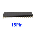 10Pcs2.54mm Pitch Single Row Female Pin Header Socket 2~40P PCB Board Connector Strip Gold Plated Pinheader Terminal for Arduino