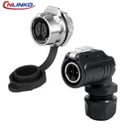 LP-16 2 Pin Right Angle Industrial Connector IP68 Waterproof Male Plug Female Socket Set Aviation Connector for LED Solar Use