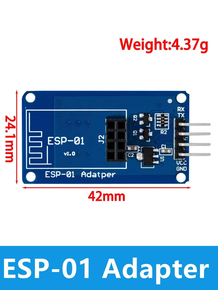 ESP8266 ESP-01 Serial WiFi Wireless Adapter Module 3.3V 5V Esp01 Breakout PCB Adapters Compatible For Arduino