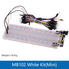 3.3V/5V MB-102 Breadboard power module+ 400 830 points Solderless Prototype Bread board kit +65 Flexible jumper wire