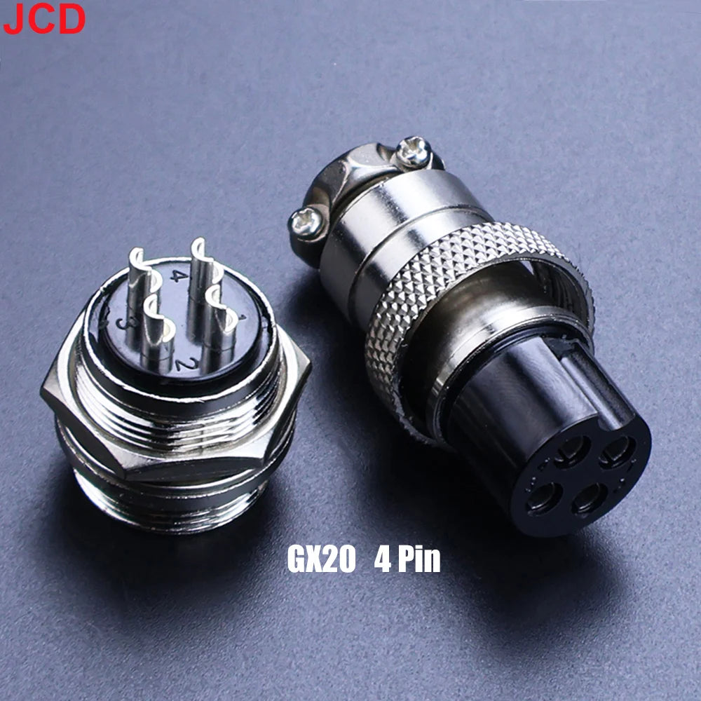 JCD 1Set GX12 GX16 GX20 2 3 4 5 6 7 8 9 10 12Pin Docking Aviation Plug Socket Waterproof Circular Connector