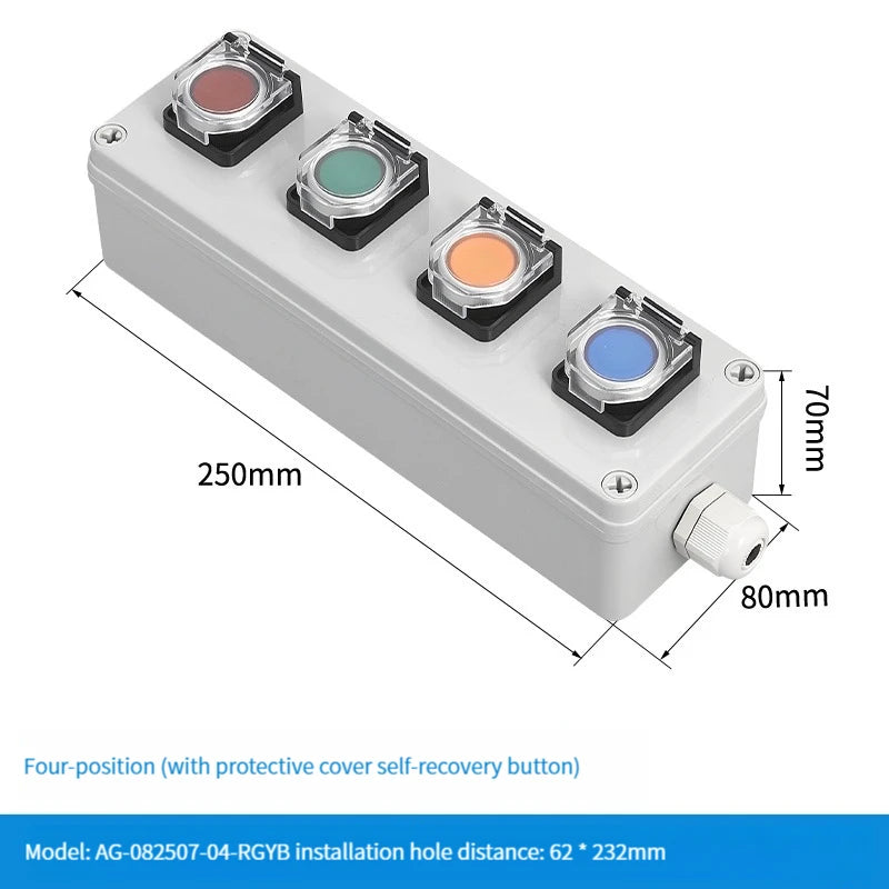 NEW high-quality Switch with arrow button control box self start button water tank electrical industrial emergency stop switch