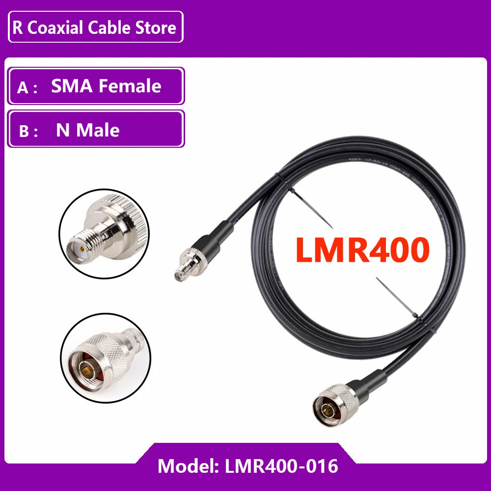 RF Coax LMR400 Cable SMA to N Male Jumper Pigtail Radio WIFI Extension Cable 4G LTE Cellular Amplifier Cell Phone Signal Booster