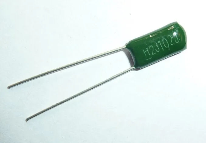 10Pcs/100Pcs Mylar Film Capacitor 630V 2J102J 1nF 1000pF 2J102 5% Polyester Film Capacitor