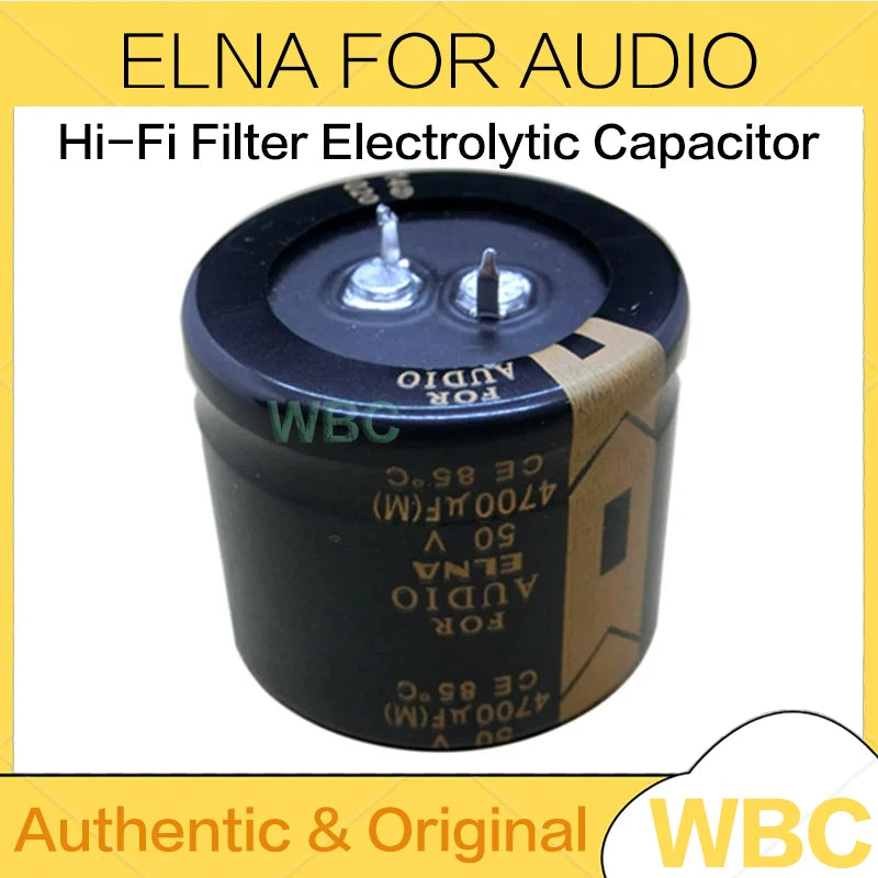 2Pcs/Lot ELNA FOR AUDIO Series  35V 50V 63V 80V 100V 6800UF 4700UF 8200UF 10000UF Hi-Fi Filter Electrolytic Capacitor Original