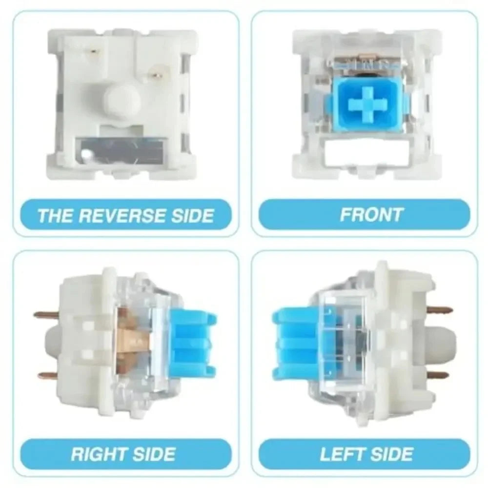 10/50/200pcs Keyboard Switch Keyboard Clicker Key Replacement 3 Pin Tactile Switch Plastic For Replacement Accessories