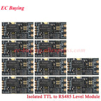 10Pcs/1pc Isolated TTL to RS485 Level Board Module Serial Automatic Reverse High Speed 2Mbps Half-duplex Communication Isolation