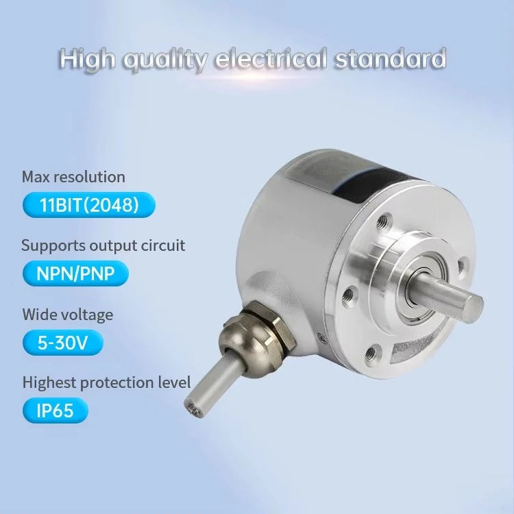 6mm Axis Optical Encoder, DC 5-24V Wide Voltage Absolute Rotary Encoder with Multiple P/R Options