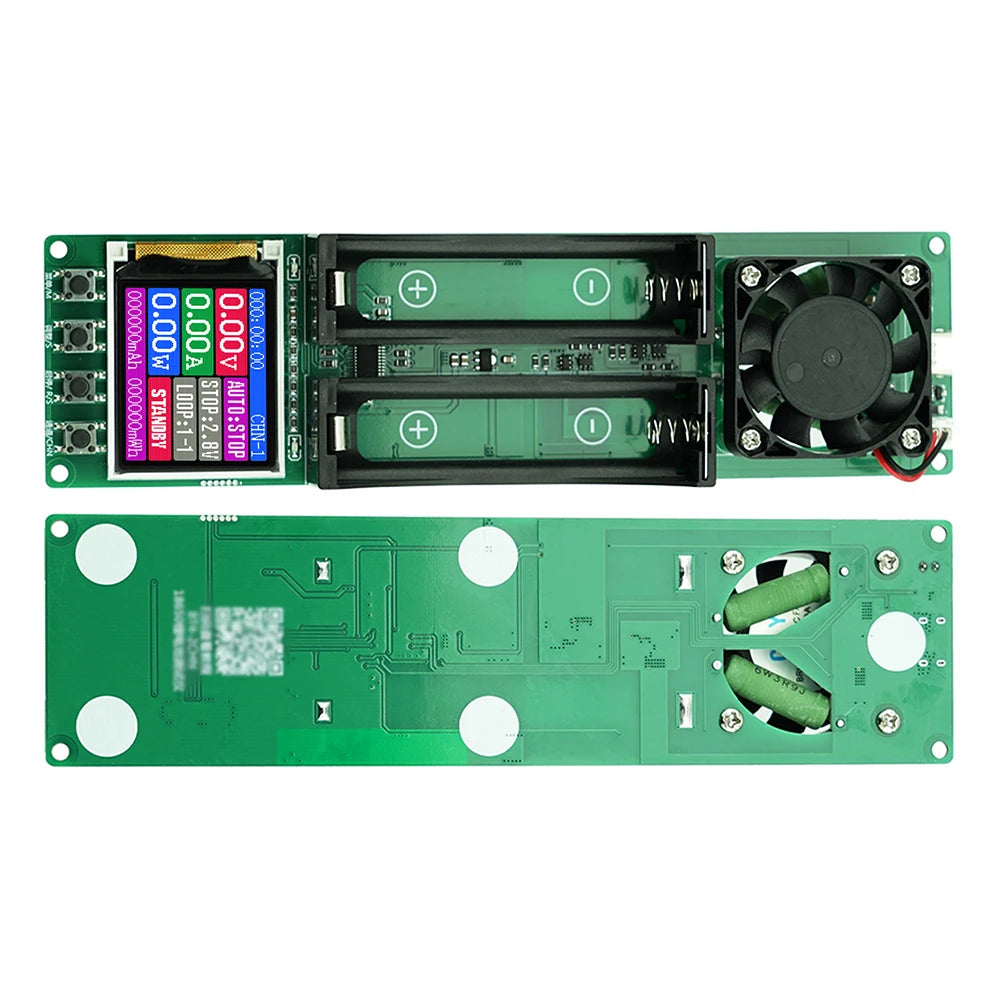2 Channel 18650 Battery Capacity Internal Resistance Tester Automatic Charge Discharge Electronic Load Module TYPEC Power Supply