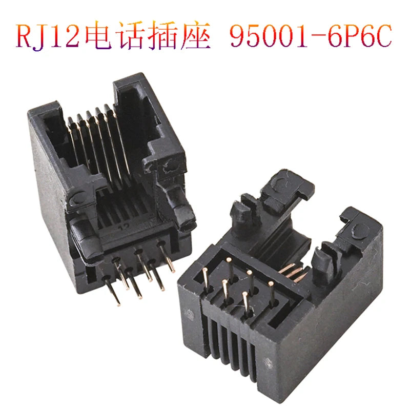 10PCS Telephone Socket Connector RJ11 RJ12 RJ45 Telephone Wifi Female Socket 2pin 4pin 6pin 8pin 4P4C 6P6C 6P4C 8P8C RJ45 Jack