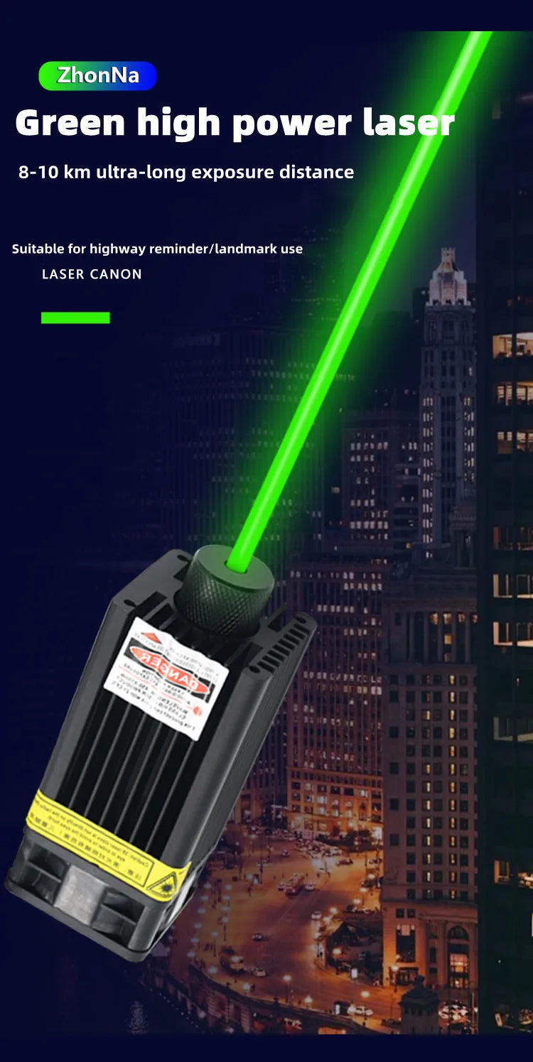 Lasers 520nm 1W Green Laser Module DC12V Focusable DIY OX Laser Head 1000mW Diode Laser for Stage Laser Bird Repellent  With TTL