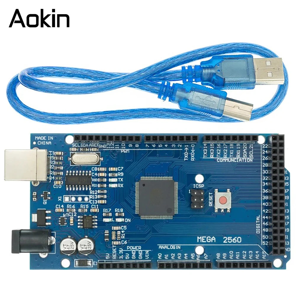 MEGA2560 MEGA 2560 R3 (ATmega2560-16AU CH340G) Pro mini MEGA2560 AVR USB board Development board MEGA2560 with Cable for arduino