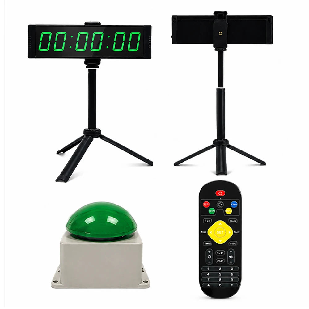 Gym Timer Clock for Home Fitness with Timer Button Large Digital Stopwatch Countdown Clock 12/24H Digital Wall Clock