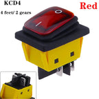 KCD4 on off 30A/250V Heavy Duty 4 pin DPST IP67 Sealed Waterproof T85 Auto Boat Marine Toggle Rocker Switch with LED 12V 220V 30