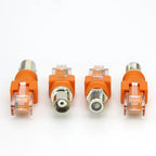 2Pcs BNC Female to RJ45 Male Adapter Connector,RF Female To RJ45 Male Plug Coaxial Chassis Panel Mount Monitor Accessorie