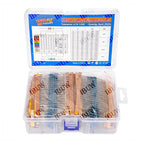 1W 2W 1/4W 1/8W 1/2W Metal Film Resistor Kit 130 Values 0.125W 0.25W 0.5W 1% Resistance Assortment Assorted Set Box
