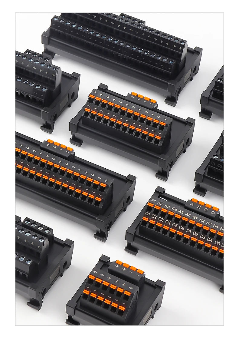 ENMG ECTB Terminal Block 10A 24-Point 42-Point 48-Point 84-Point PLC Signal Transfer Junction Rail Mount Power Distribution Box.