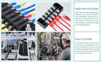 Automotive Insulated Crimp Terminals Kit, Male Female Spade Ring Fork Butt Lugs, Assorted Electrical Wire Connector Set for Car