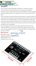 MPR121 Breakout V12 Capacitive Touch Sensor Controller Module I2C Interface keyboard Development Board for arduino