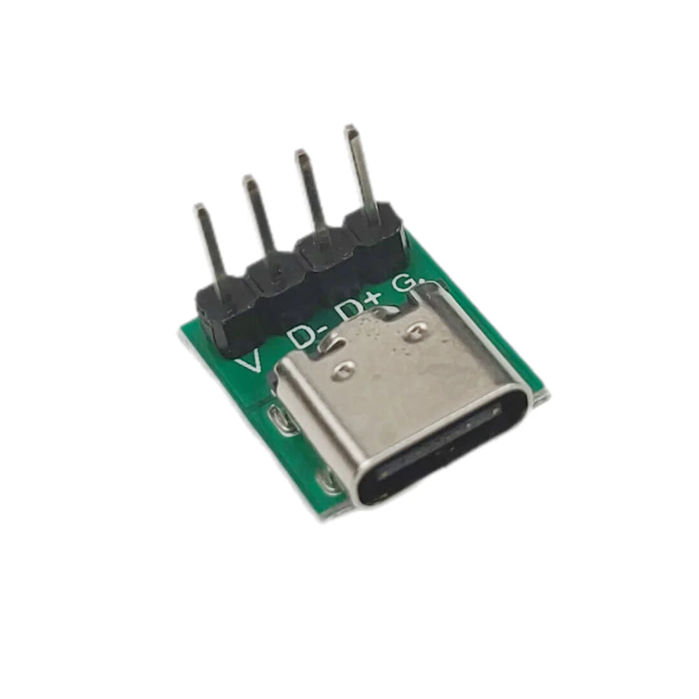 2/5/10PCS TYPE-C To Pin Header XH2.54 Pitch 4Pin Power Adapter Board Data Cable Test Board Straight Pin Elbow Pin PCB Connector