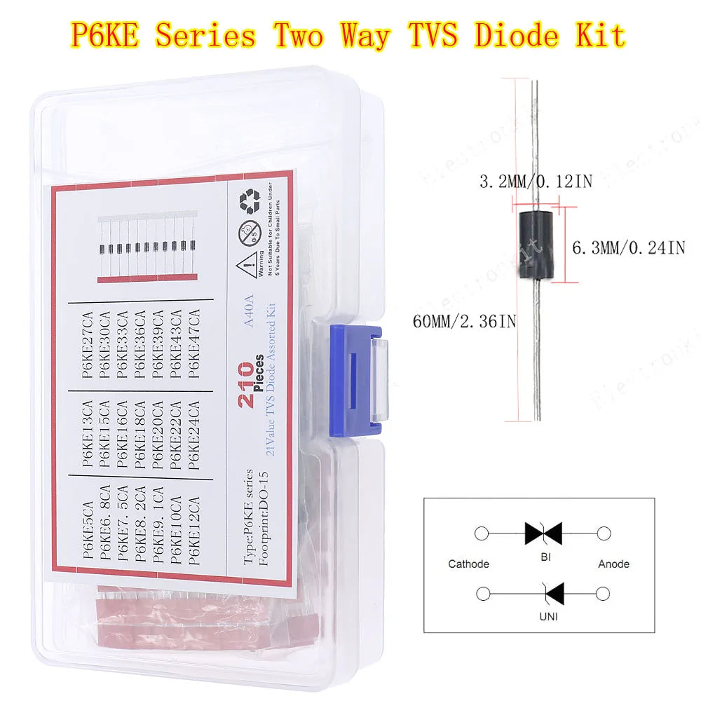 DIP SMD Zener Diode Fast Switching Schottky TVS Diode Kit 1N4001 1N4004 1N4007 1N5408 UF4007 FR207 1N5817 1N5819 1N5822 1N4148