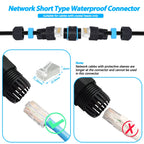 M20 RJ45 Zinc Alloy Connector Ethernet Network Straight-through Waterproof IP68 Header Panel Outdoor Broadband Network Cable