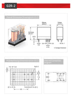 ENMG G2R-1-E / G2R-2 Miniature Low-Power Relay - 5V/12V/24VDC,Solder Terminals (5-Pin/8-Pin) Shock-Resistant Nickel-Plated Alloy