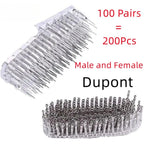 100Pairs Dupont Connector 2.54mm Jumper Wire Cable Pin Connector Terminal Male and Female Pin Connector Kit for Housing Jumper