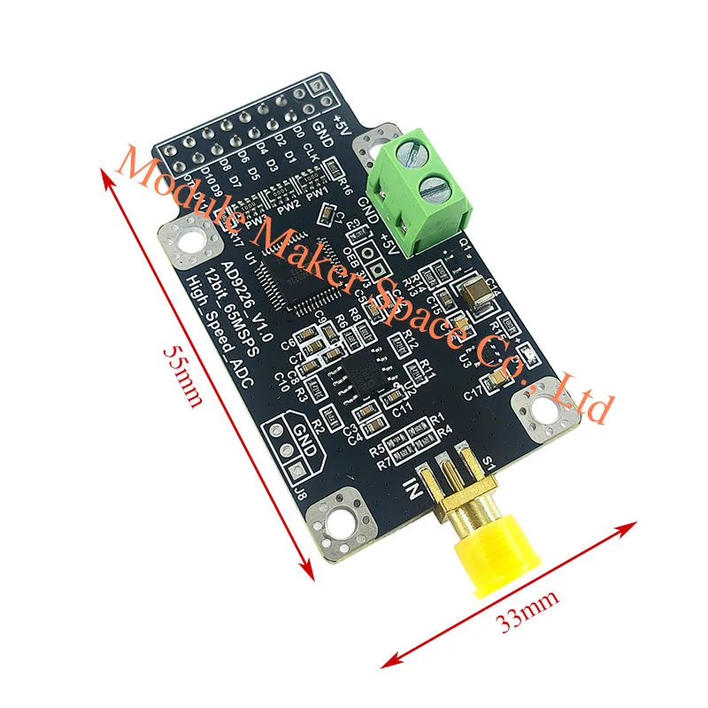 AD9226 Module 12-Bit 65MSPS High-Speed ADC Converter Data Acquisition Board with Parallel Interface for FPGA ARM DSP Development
