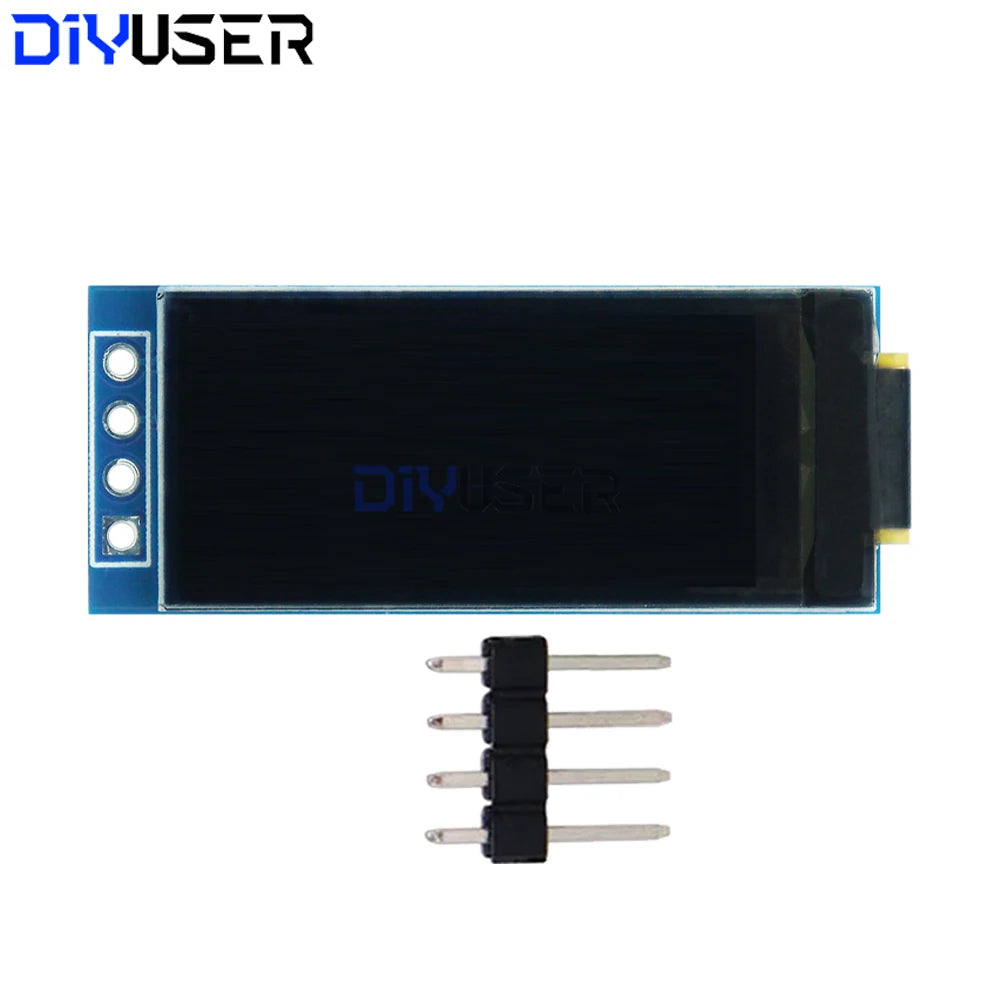 1.09 Inch OLED Display Module 128x64 White SSD1312 I2C, 4 Pin Interface for Raspberry Pi, Low Power Wide View