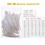 0402 0603 0805 1206 2512 0ohm-10Mohm SMD Chip Fixed Resistor Assortment Kit Electronic components sample pack