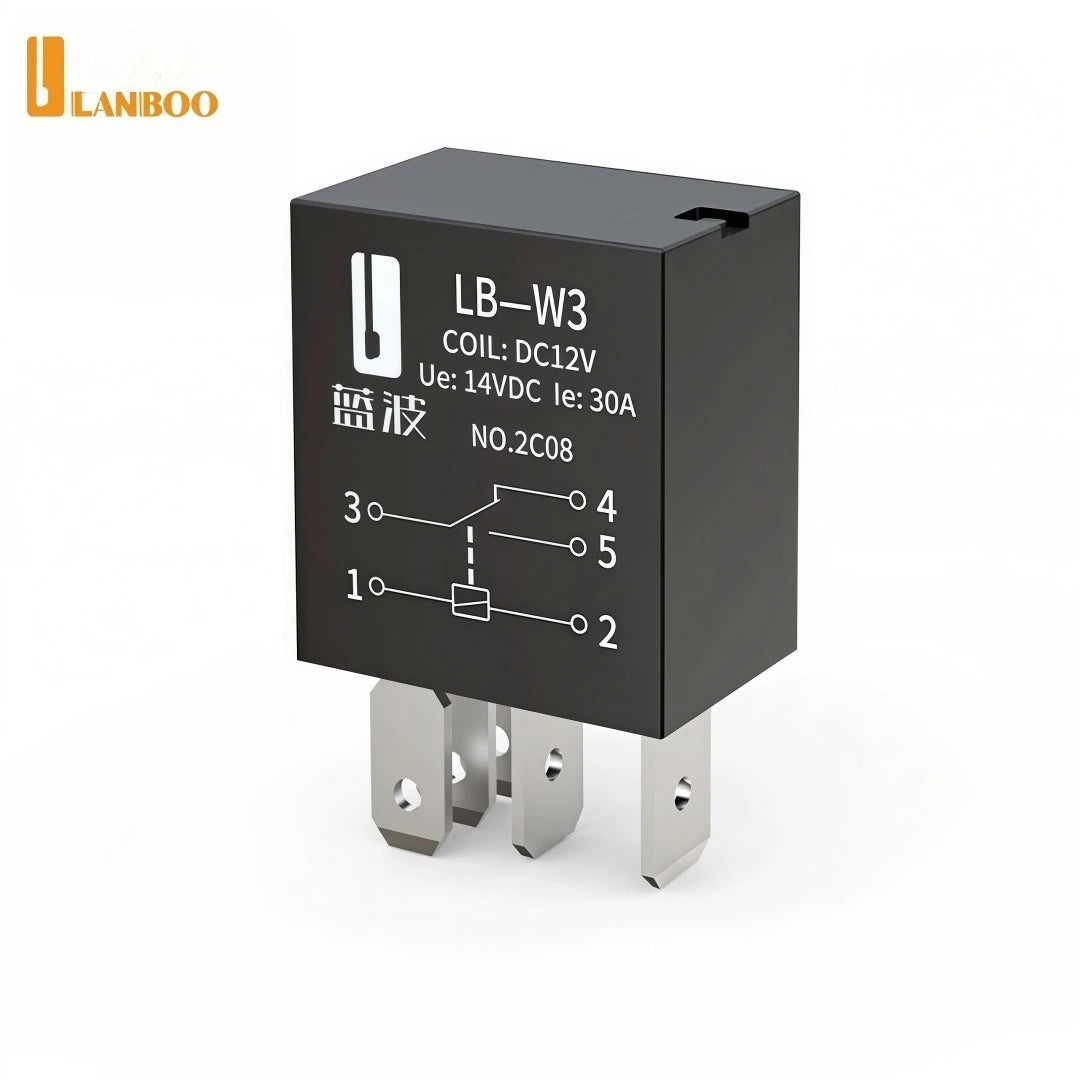LANBOO 12V/24V 30A Violet Relay for Car 4PIN/5PIN 1NO/1NO1NC Modification Parts