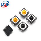 12*12*7.3MM Tactile Push Button Switch Momentary Micro switch button Tact Cap White Black Yellow Blue Red for Arduino Switch