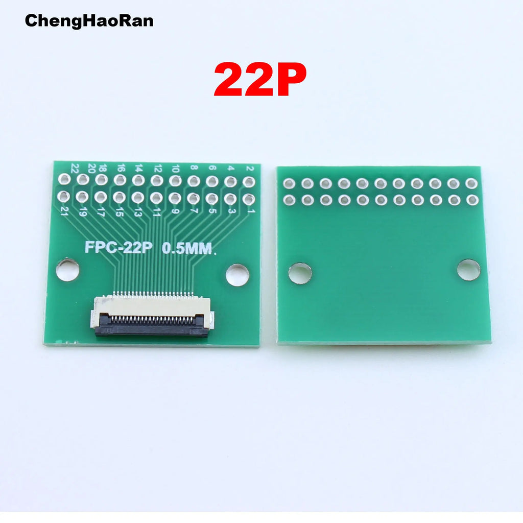1pcs 4P 6P 8P 10P 12P 14P 15P 16P 18P 20P Test Board Adapter Double Rows Plate Connector 2.54mm 0.5mm Flip FPC Soft Flex Cable