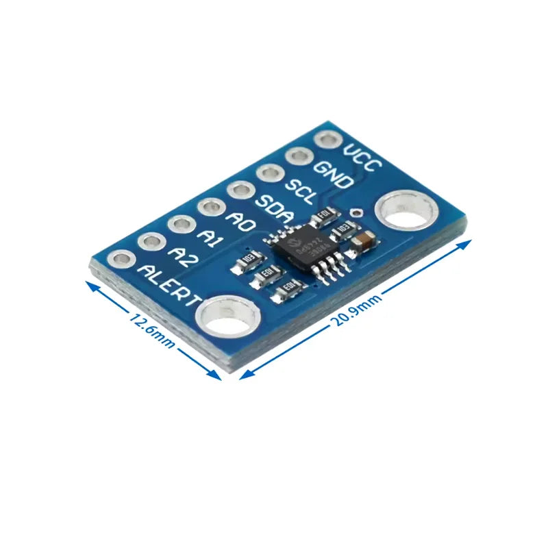 MCP9808 I2C Temperature Sensor Module | High-Accuracy ±0.25°C Module with 0.0625°C Resolution for Environmental Monitoring