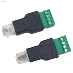 U1JB RJ11 to Screw Terminal Adapter 4P 4C Male to 4 Pin Screw Terminal Connector