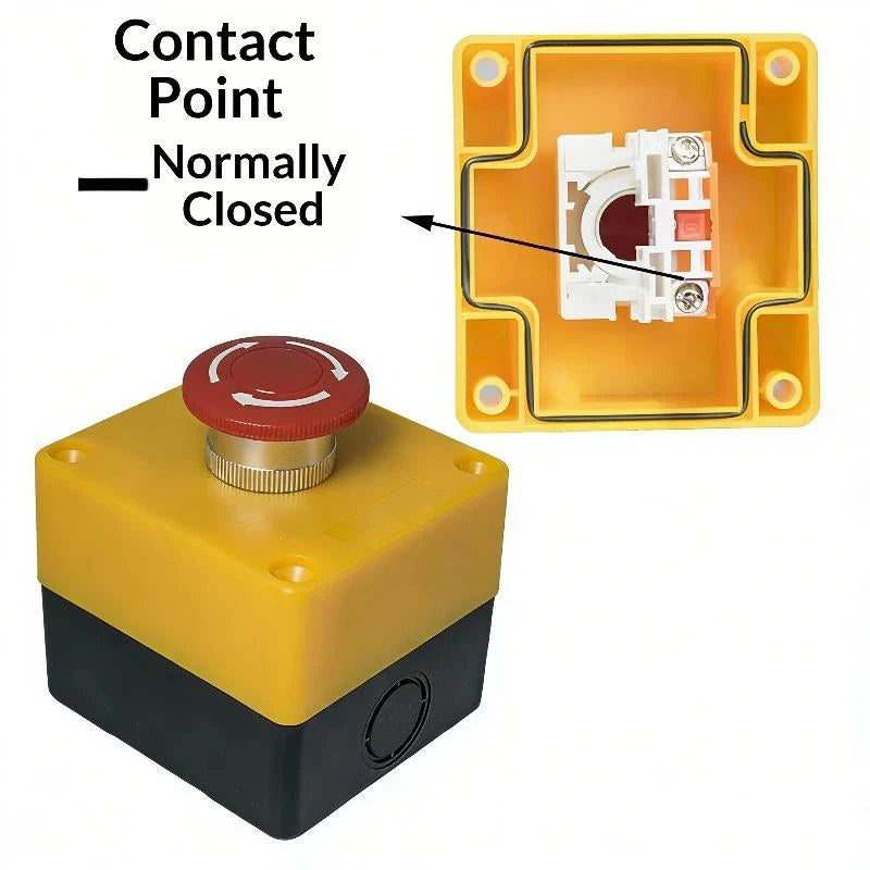 dailyWaterproof Emergency Stop Push Button Box 10A Safety Power Off  for Factory Automation and Equipment Protection