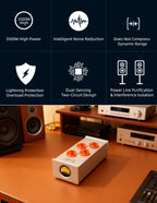 BOALECO P4 Hi-end US Plug HiFi Audio Power Filter Noise  Reduction AC Power Filter 110V-230V Purifier Surge Protection With VU