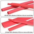 2/5M Red 2:1 Heat Shrink Tube Diameter 0.6mm~50mm Wire Repair Protector Polyolefin Insulated Shrinkable Cable SleeveTubing