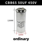CBB65 450V Motor Capacitor Air Conditioner Compressor Start Capacitor 5uF 6uF 20uF 25uF 30uF 35uF 40uF 45uF 50uF 60uF 70uF