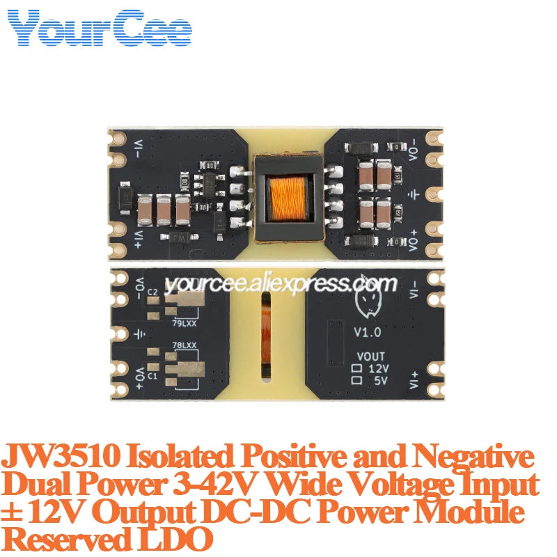 10pcs/1pc XC5015 JW3510 XC7010 Isolated Power Supply Module DC-DC Wide Voltage 9-42V to 5V 12V ±5V ±12V Output Reserved LDO