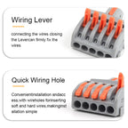 10/100PCS Electrical Cable Connector 1 in Multiple out Quick Wire Terminal Block 2/3/4/5Pin Push in Lever Connectors 0.08-4.0mm2