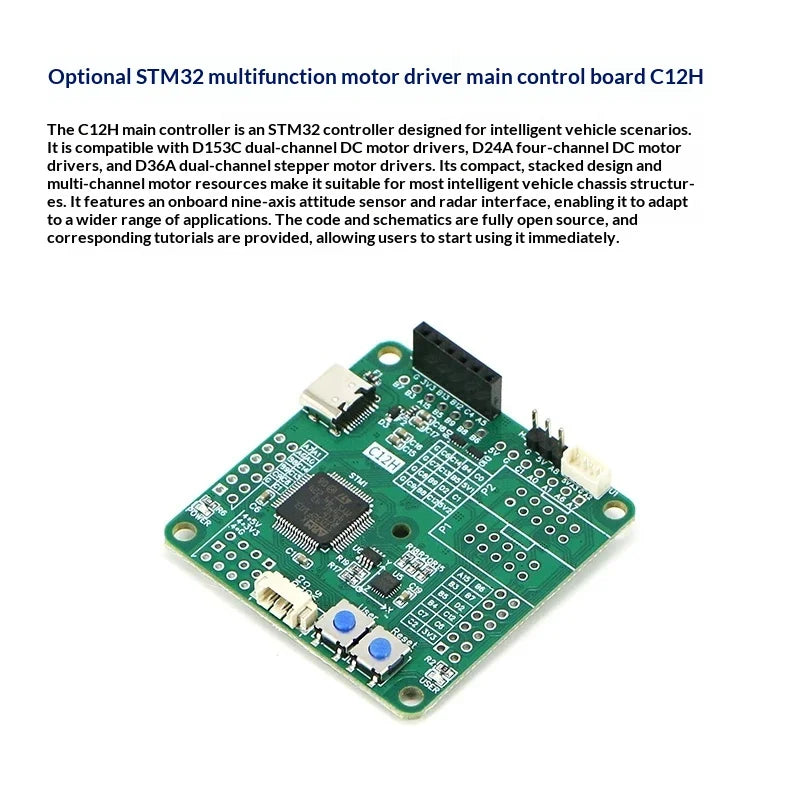 TB6612FNG Dual Channel Motor Driver Module with Voltage Regulator, 4-Way Better than L298N Original Chip for Smart Car C12H