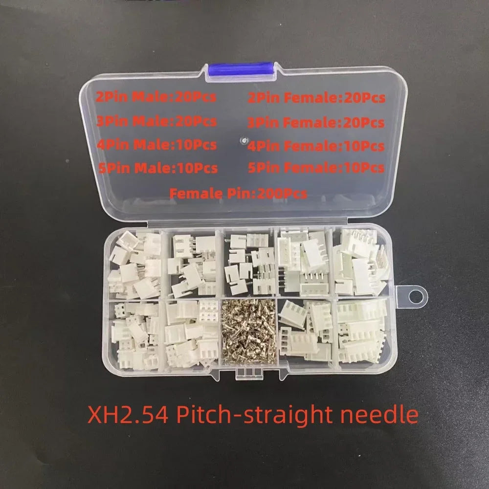 1Box JST 1.25 PH 2.0mm /SYP/SM/XH 2.54mm / VH 3.96mm Pitch Male Female Terminals Kit Plug Plastic Housing Header Crimp Connector