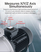 WitMotion WTVB01-BT50 Bluetooth 50m Multi-connected Vibration Sensor, 3-axis Vibration Displacement + Speed + Amplitude+Angle