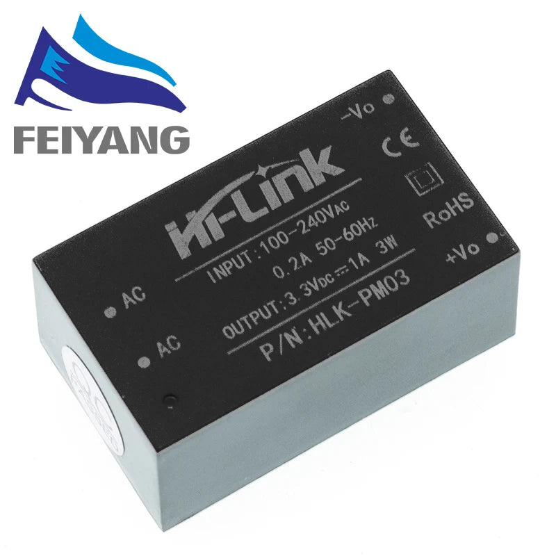 HLK-PM01 HLK-PM03 HLK-PM12 AC-DC 220V to 5V/3.3V/12V mini power supply module,intelligent household switch power supply module