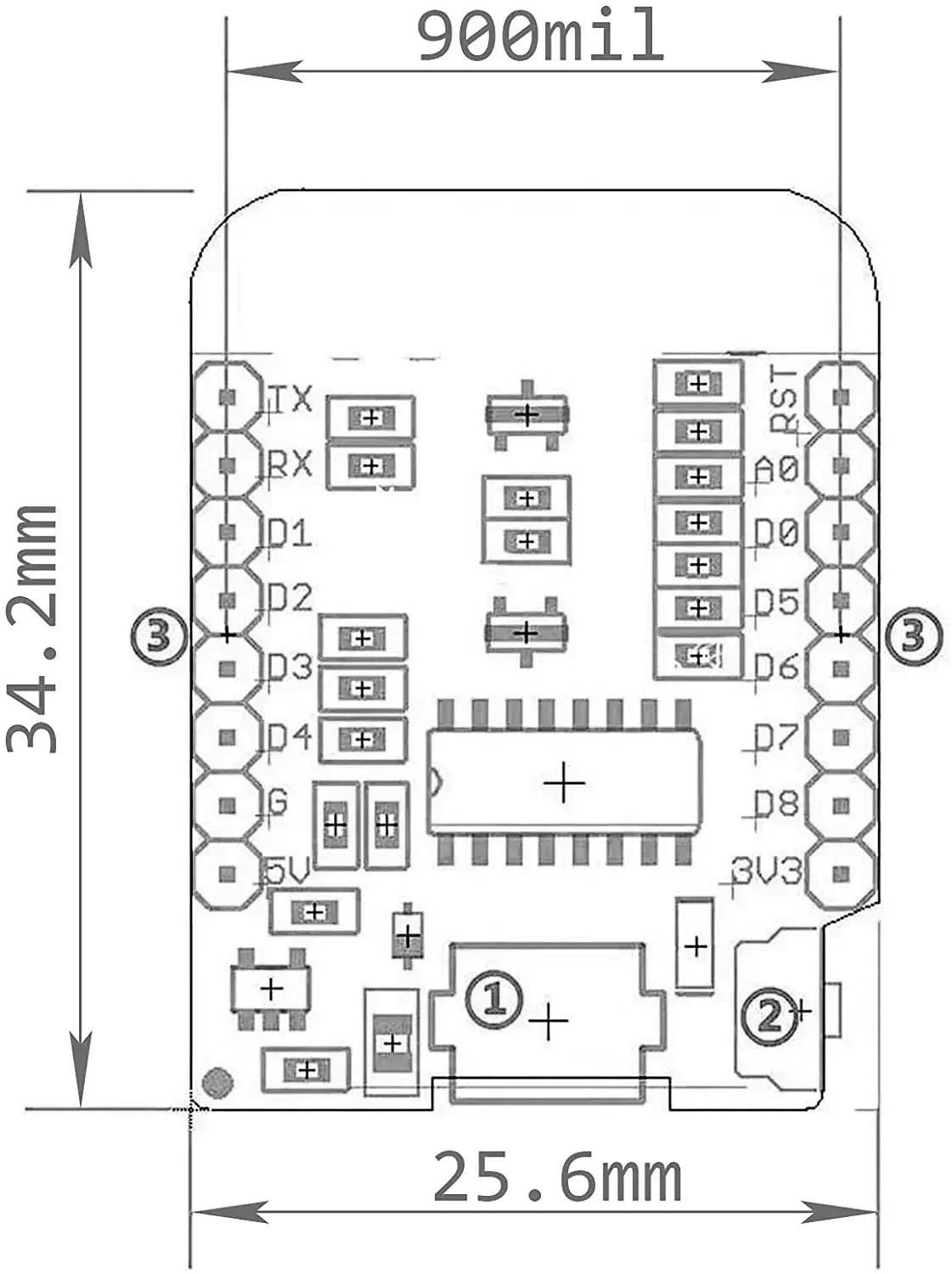 10pcs WeMos D1 Mini Pro V3.0 NodeMcu 4MB/16MB Bytes Lua WIFI Internet of Things Development Board Based ESP8266 CH340G Nodemcu V