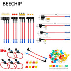 BEECHIP 12V Fuse Holder Add-a-circuit TAP Adapter Micro2 Mini Small Standard ATM APM Blade Auto Fuse  with 10A Blade Car Fuse
