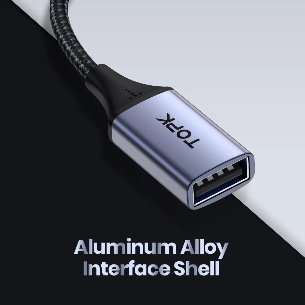 TOPK A10 USB C to USB A dapter OTG Cable Type C Male to USB 2.0 Female Cable Adapter for MacBook Pro Samsung Type-C Adapter